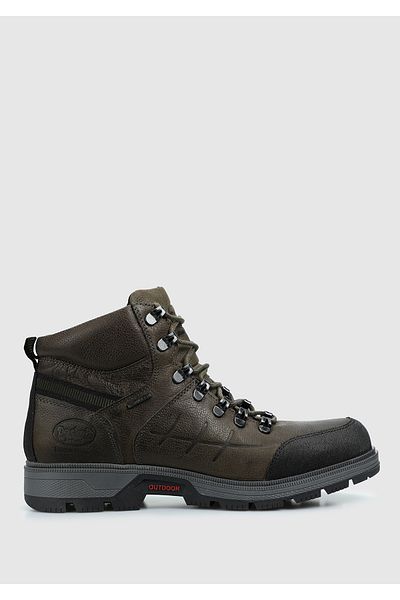 Dockers Χακί Δερμάτινες Ανδρικές Μπότες