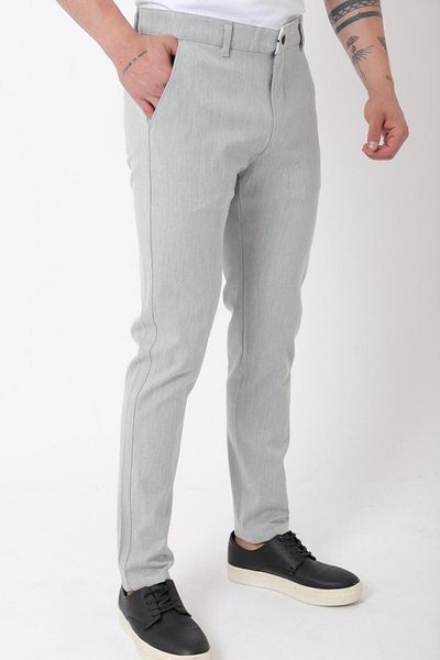 Stilkombin Narrow Leg Fabric Trousers Dp_0396