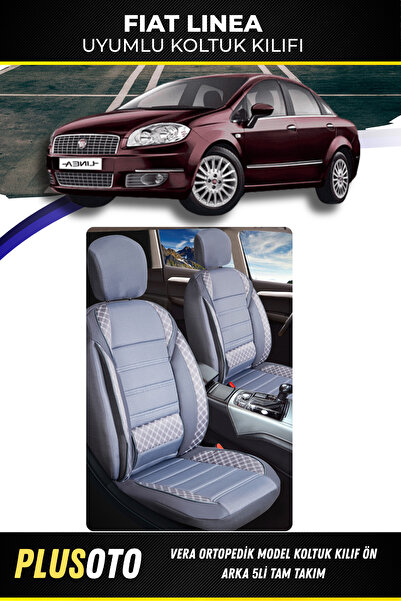 PlusOto مجموعة أغطية مقاعد السيارة المدخنة المتوافقة مع سلسلة فيات لينيا فيرا...