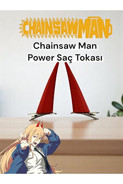 Bilgin Üretim Chainsaw Man Power Cosplay Tokası – Boynuzlu Anime Aksesuar