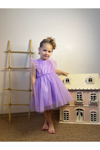 penu baby kids Lilac Tulle Sleeveless Baby Girl Dress - Christie