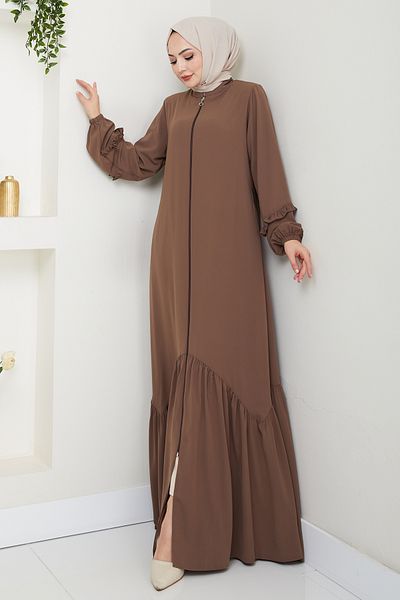 InStyle Curved Medina Silk Brown Ferace