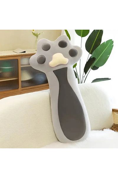ABYZ Paw plush pillow, soft and comfortable, Perfect for children over 3 years old and adults, 65cm, gray