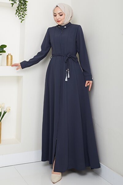 InStyle Сів'я Якас Кнопкована Поясна Ткана Темно-сіра Фереца