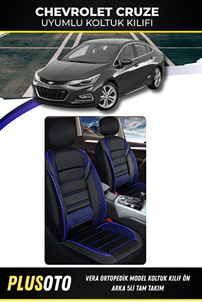 PlusOto مجموعة أغطية مقاعد السيارة المتوافقة مع شيفروليه كروز من سلسلة فيرا ب...