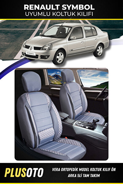 PlusOto مجموعة أغطية مقاعد السيارة المدخنة المتوافقة مع رينو سيمبول من سلسلة ...