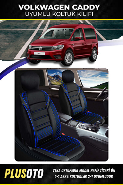 PlusOto مجموعة أغطية مقاعد السيارة المتوافقة مع سلسلة Vera من Volkswagen Cadd...