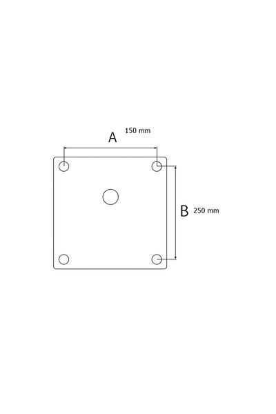 Depox Placă de echilibru metalică, mecanism pentru scaun executiv, 25 cm x 15 cm