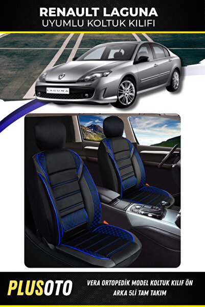 PlusOto مجموعة أغطية مقاعد السيارة المتوافقة مع سلسلة Vera من Renault Laguna ...