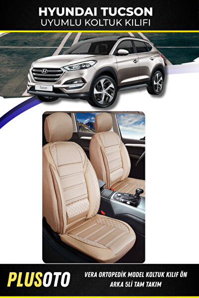 PlusOto مجموعة أغطية مقاعد السيارة المتوافقة مع Hyundai Tucson من سلسلة Vera ...