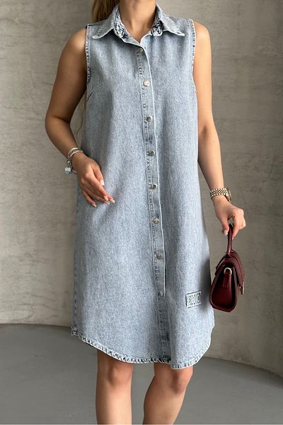 macharel jeans Snap Fastener Denim Jeans Dress
