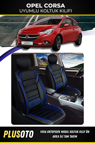 PlusOto مجموعة أغطية مقاعد السيارة المتوافقة مع سلسلة Vera من Opel Corsa بالل...