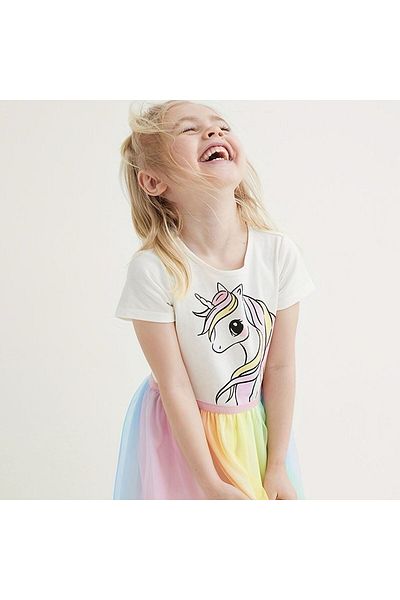 SeaBubbles Unicorn Girl's Tulle Dress