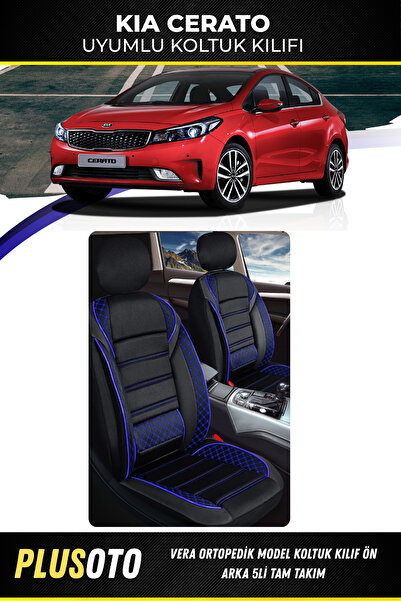 PlusOto مجموعة أغطية مقاعد السيارة المتوافقة مع سلسلة Vera من Kia Cerato بالل...