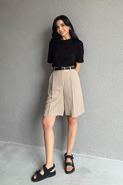 Seda Yalçın Atelier Σορτς βερμούδας με μίξη λινό βιζόν