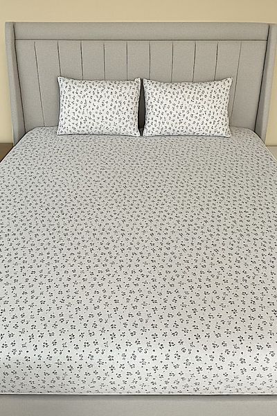 MixCotton Home Double Cotton Fitted Sheet and 2 Pillowcases
