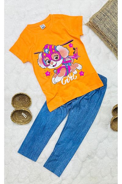 MAXI DRY Paw Patrol Lycra Tights Bottom Top Double Girl's Set