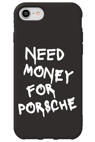 WANNA PROTECT iPhone 16e Siyah İçi Kadife Need Money Desenli Silikon Telefon ...