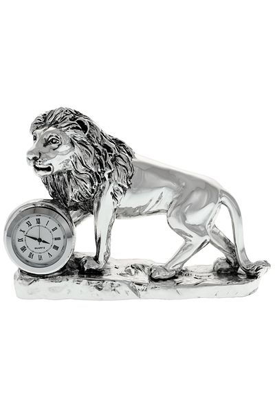GiftExpress Ceas birou Highclass Silver Lion