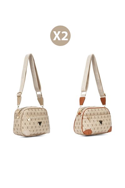 Newish Polo Women's Trend Patterned Faux Leather Shoulder Bag (Special Day, Travel, School) 2 Pieces