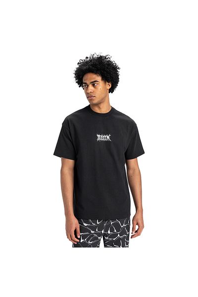 Quiksilver Mercury Chrome Lightning Erkek Siyah Günlük Stil T-shirt Eqyzt08016-kvj0
