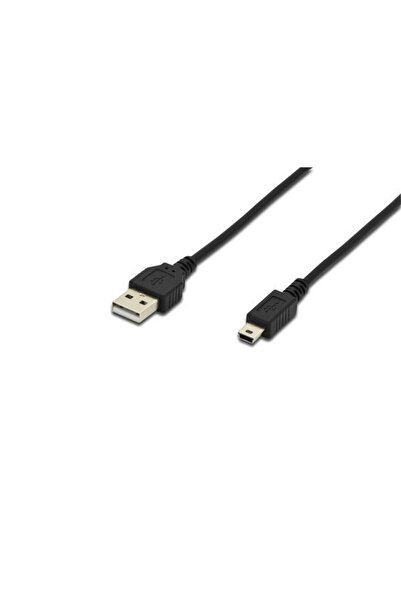 Assmann Usb 2.0 Bağlantı Kablosu, Usb A Erkek - Usb Mini B (5 PİN) Erkek, 1.8...