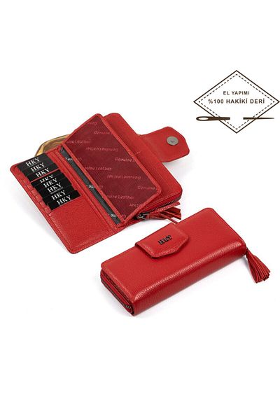 HKY Genuine Leather Women's Wallet with Very Useful Coin Compartment