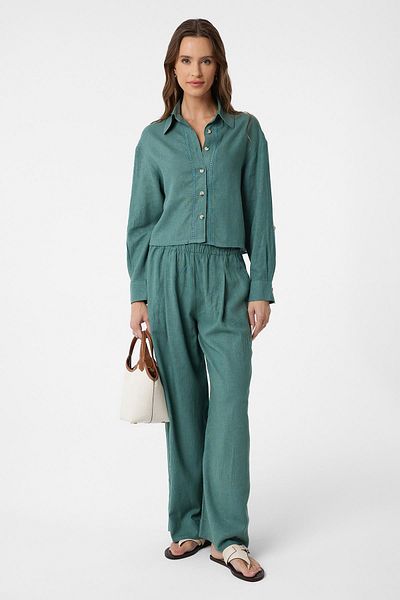 Antioch Women's Shirt with Green Stripe