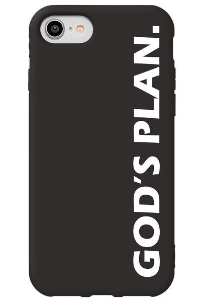 WANNA PROTECT iPhone 16e Siyah İçi Kadife God's Plan Desenli Silikon Telefon ...