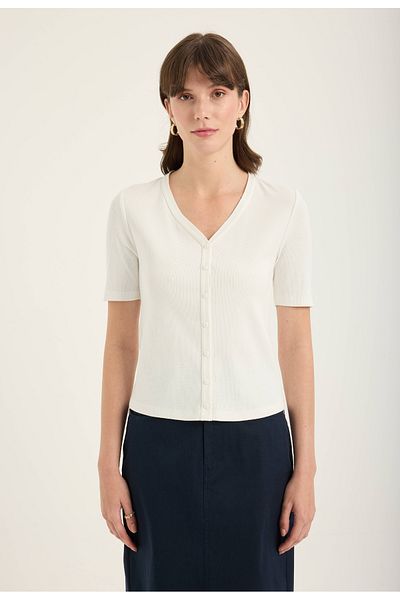 Masha Kate Cardigan tricotat cu nervuri