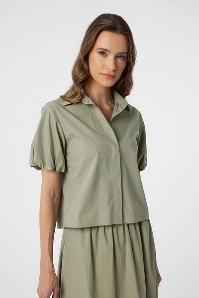 Antioch Green Balloon Sleeve Women's Shirt