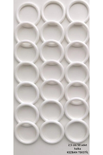 Kezban Tekstil 1.kalite Lif Halkası - Plastik Halka 2.5 Cm (50 Adet)