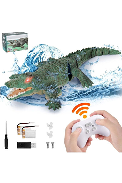 Marsel oyuncak Rc Uzaktan Kumandalı Oyuncak Yüzen Köpek Balığı-Timsah-Yunus B...