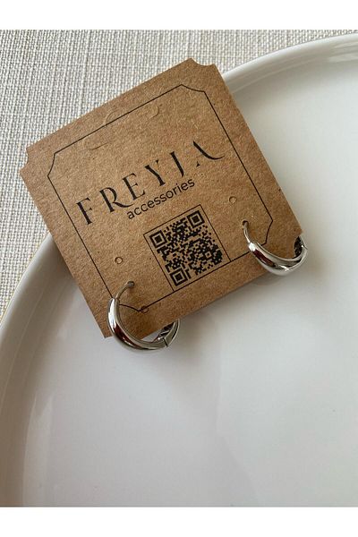 Freyja Aksesuar Freyja Classic Model Silver Hoop Earrings 2 cm Xuping