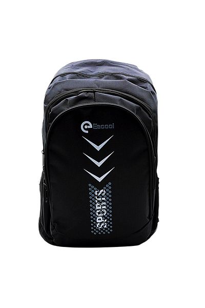 Gen-Of Sport 3 Compartment School Backpack Black Gray Dotted Code:701