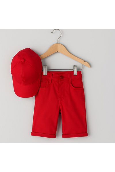 Hilal Akıncı Kids Shorts and Hat Set