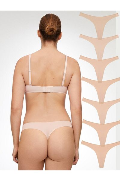 yokyokcollection Thong Laser Cut Women's Panties No Trace 7 Pieces