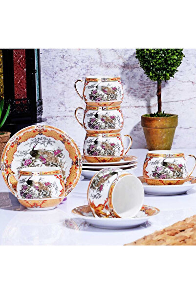 Home Porcelain Chubby 6-Piece Coffee Cup Set