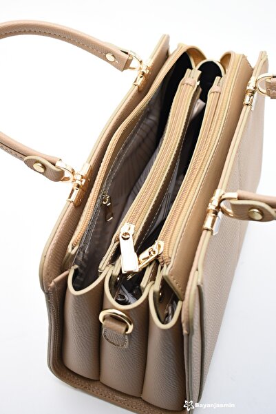 Jasmin Mink Three-Eye Women's Handbag with Shoulder Strap