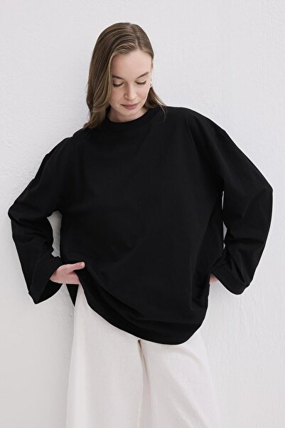 KADRİYE BAŞTÜRK Vanille Cotton Blouse Black