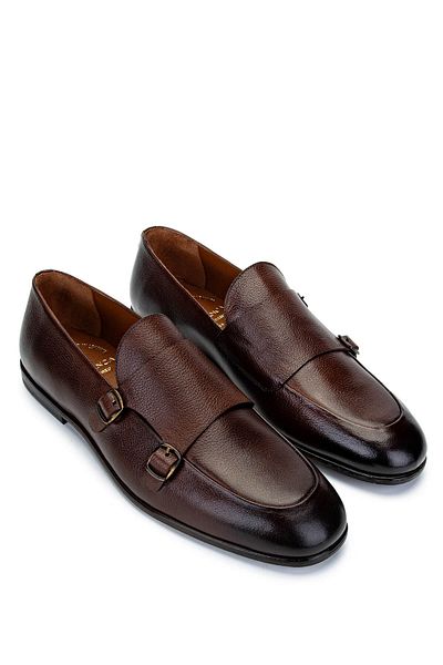 Tamer Tanca Men's Genuine Leather Brown Loafer Shoes