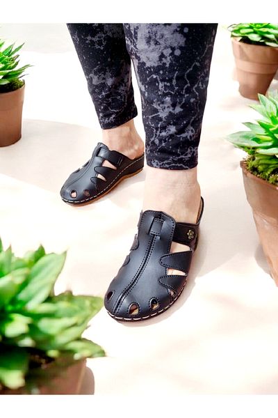 GEZER Heel Spur Reinforced Gel Closed Toe Home and Outdoor Slippers