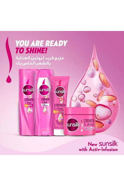 Sunsilk Strength & Shine Shampoo for Dull Hair with Provitamin B5, Arginine & Coconut Oil 350ml