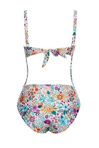 SAILOR moda Patterned Backless Swimsuit