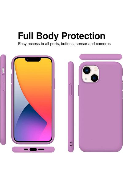 Generic Silicone Case Cover Compatible with iPhone 14 plus 6.7 " , Ultra Slim Fit with Full Body Protection