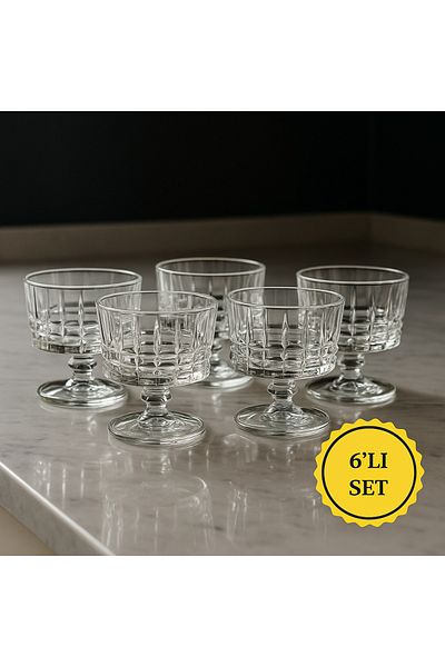 İnova Home Decor Set of 6 Simay Patterned Sweet and Custard Pudding Bowls