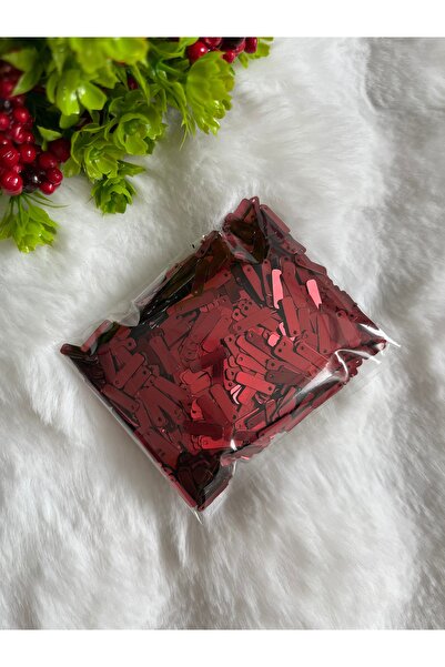 pulsan 50gr Baget,Uzun,Çubuk,Plaka Yazma Oya Pulu Bordo