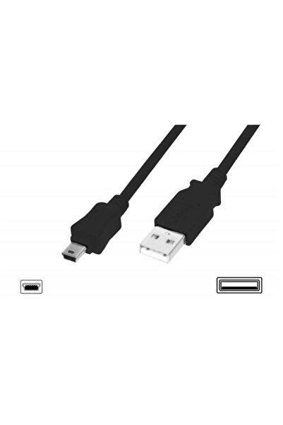Assmann Usb 2.0 Bağlantı Kablosu, Usb A Erkek - Usb Mini B (5 PİN) Erkek, 1 M...