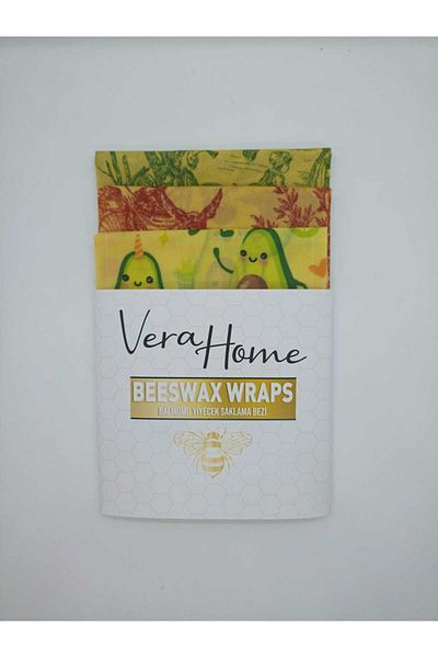 Vera Food Verafood Beeswax Storage Pouch 2 Pouches-1 Cloth (30*35 Pouch, 35*30 Pouch, 25*25 Cloth)