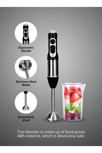 Olsenmark 4 In 1 Hand Blender - 600 ml Jar - 700w - Omhb2462, Grinder Mixer Shaker Chopper